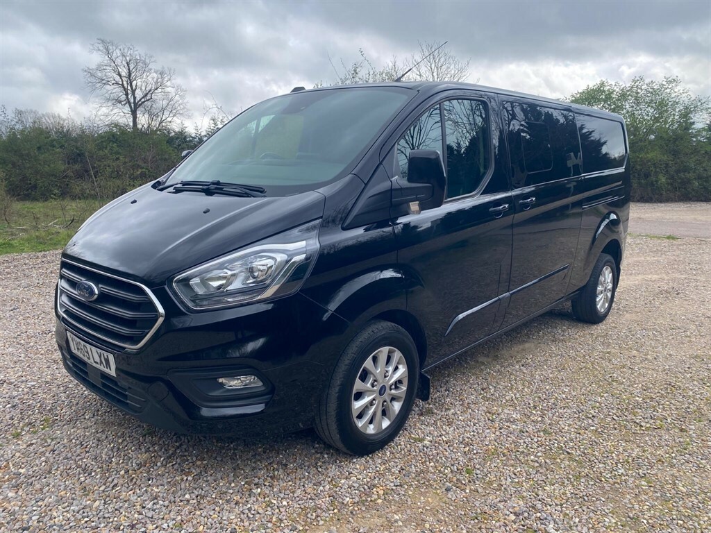 Ford Transit Custom 2.0 320 Ecoblue Limited Crew Van L2 H1 Euro 6 YM69LXW Black #3