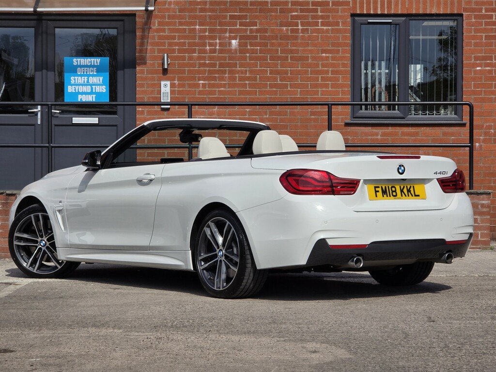 BMW 4 Series 3.0 440I M Sport Convertible White #2