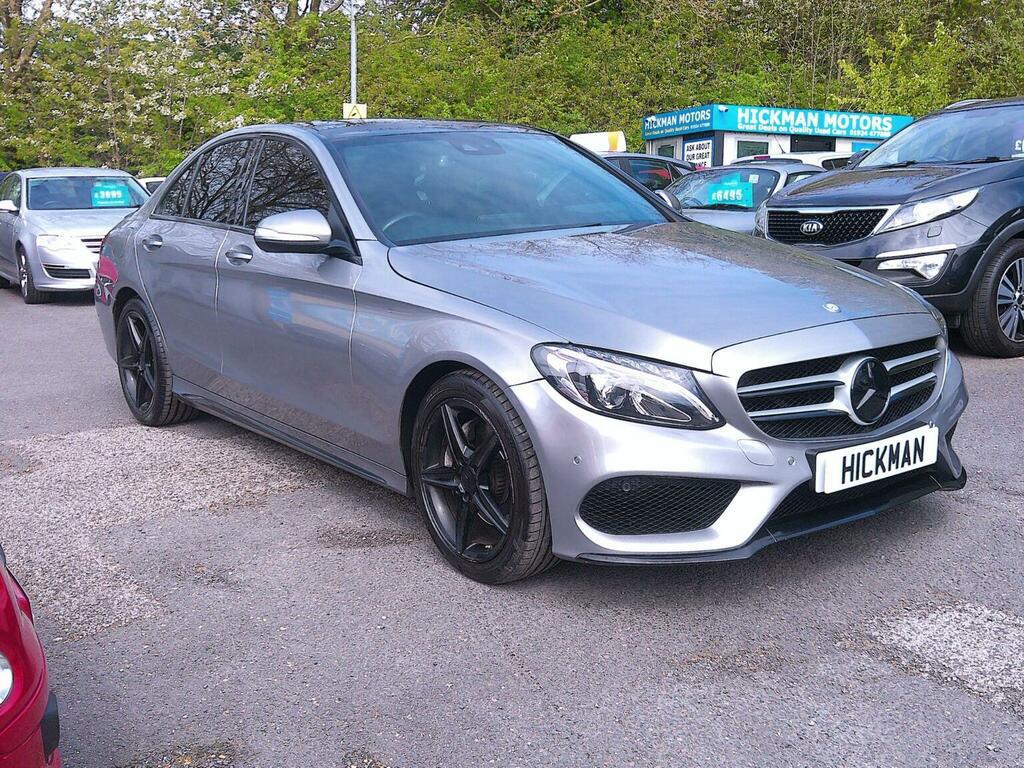 Mercedes-Benz C Class Saloon 2.1 C220 Bluetec Amg Line G-tronic Euro 6 RO64XGH Silver #5