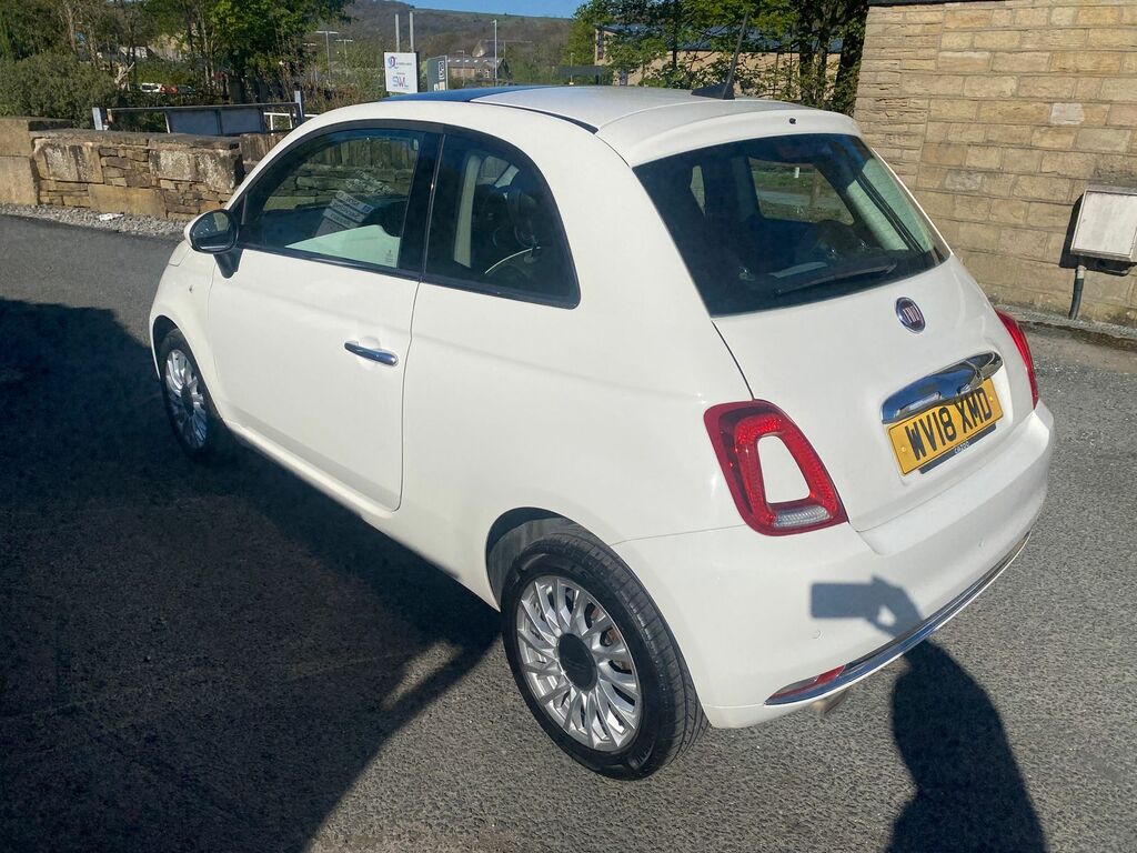 Fiat 500 1.2 Lounge Hatchback Euro 6 Ss WV18XMD White #5