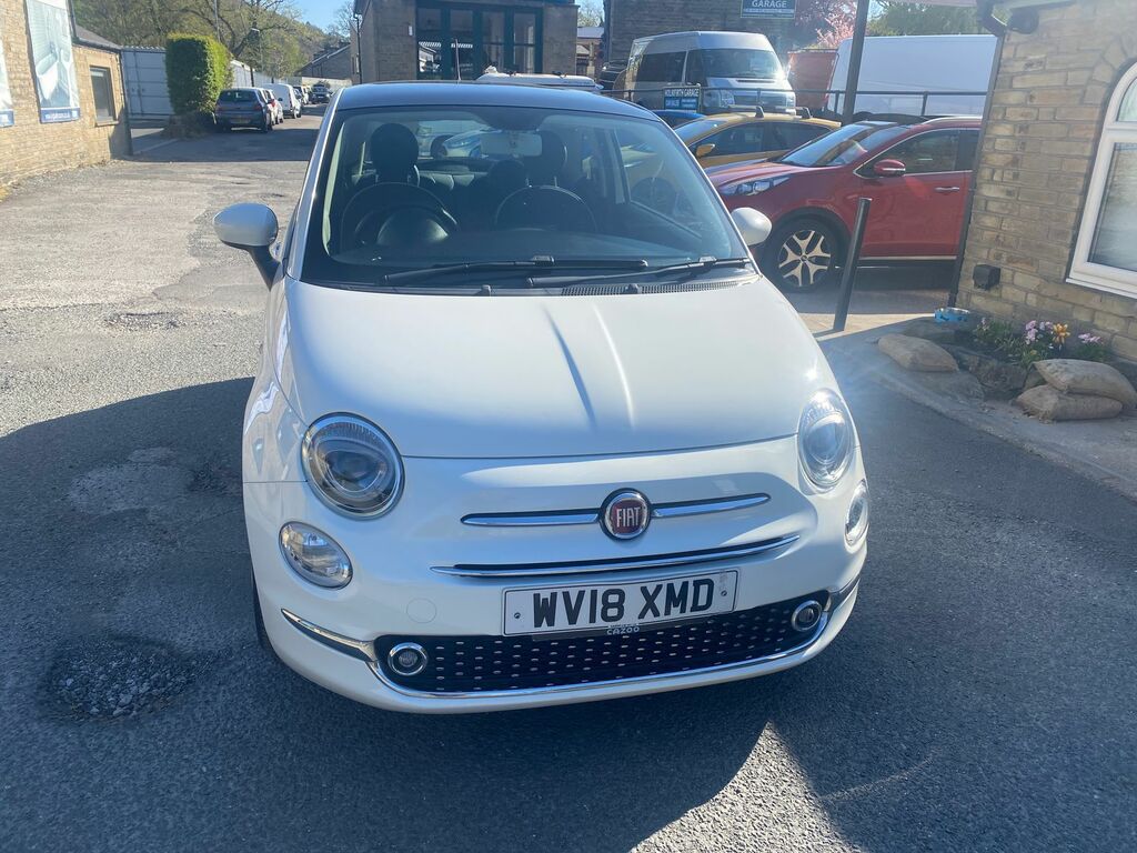 Fiat 500 1.2 Lounge Hatchback Euro 6 Ss WV18XMD White #3