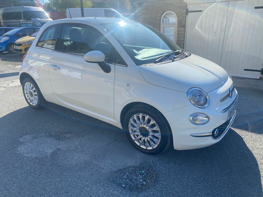 Fiat 500 1.2 Lounge Hatchback Euro 6 Ss WV18XMD White #2