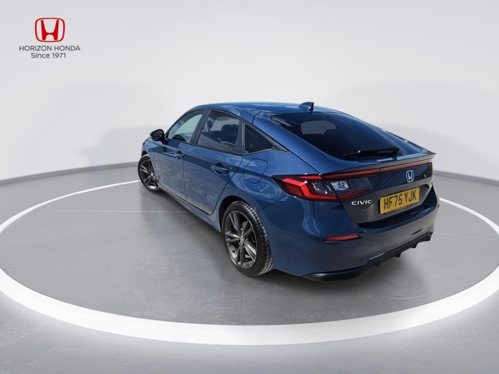 Honda Civic 2.0 H I-mmd Sport Hatchback Hybrid Ecvt HF75YJK Blue #6