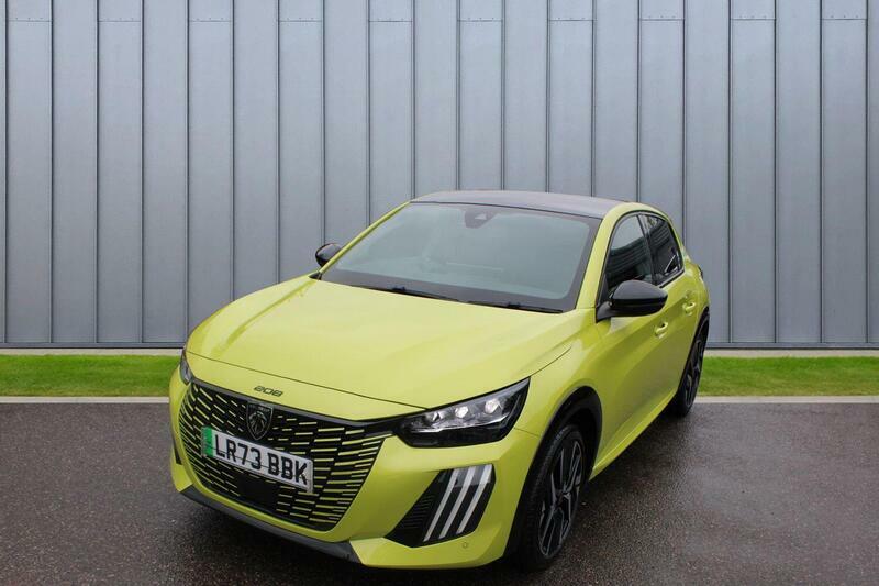 Peugeot e-208 51Kwh Gt 7.4Kw Charger LR73BBK Yellow #4