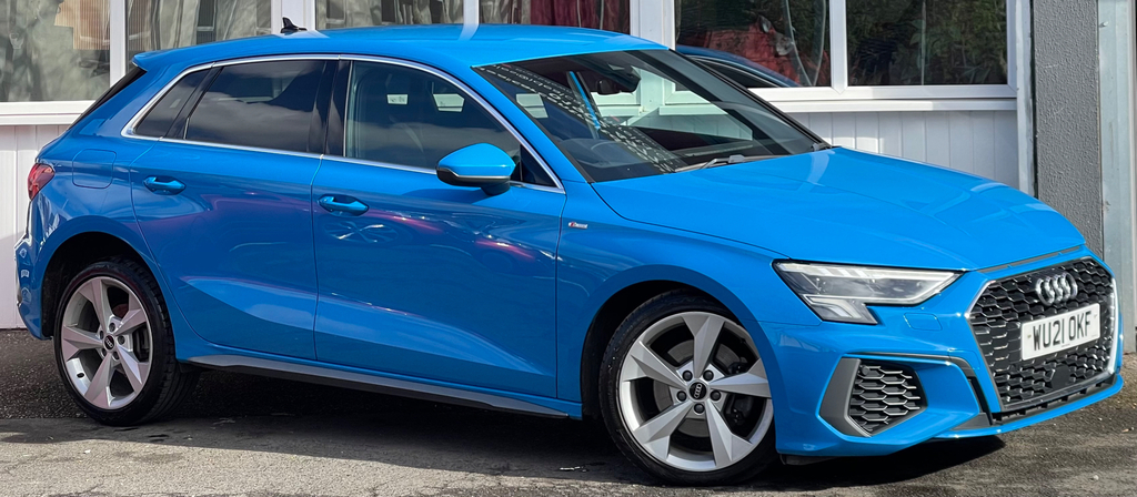 Audi A3 1.4 Tfsie 40 S Line Sportback Plug-in H WU21OKF Blue #3