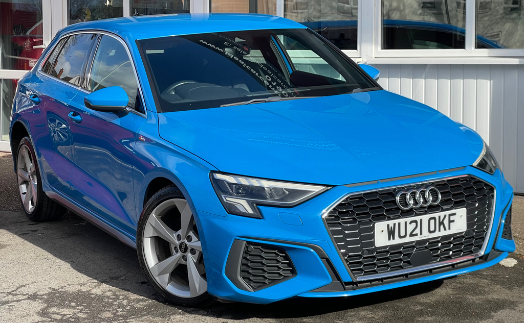 Audi A3 1.4 Tfsie 40 S Line Sportback Plug-in H WU21OKF Blue #2