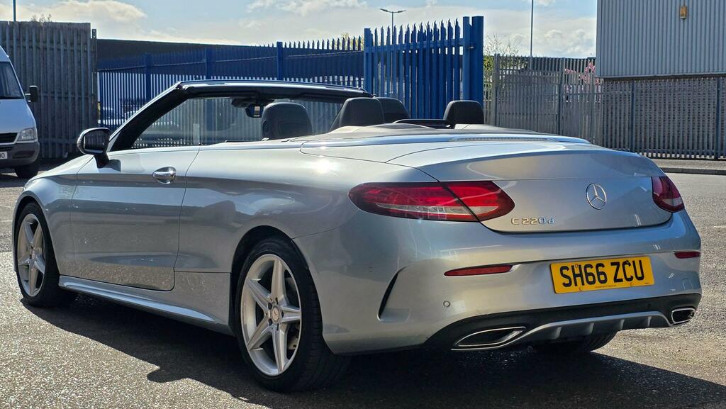 Mercedes-Benz C Class 2.1 C220d Amg Line Cabriolet G-tronic Euro 6 Ss SH66ZCU Silver #3