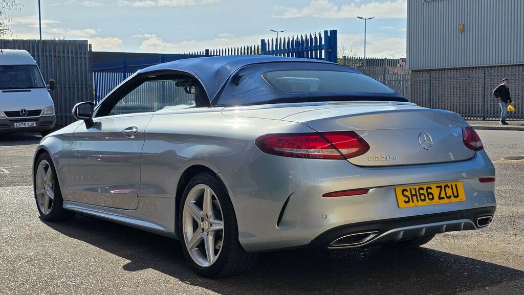 Mercedes-Benz C Class 2.1 C220d Amg Line Cabriolet G-tronic Euro 6 Ss SH66ZCU Silver #2