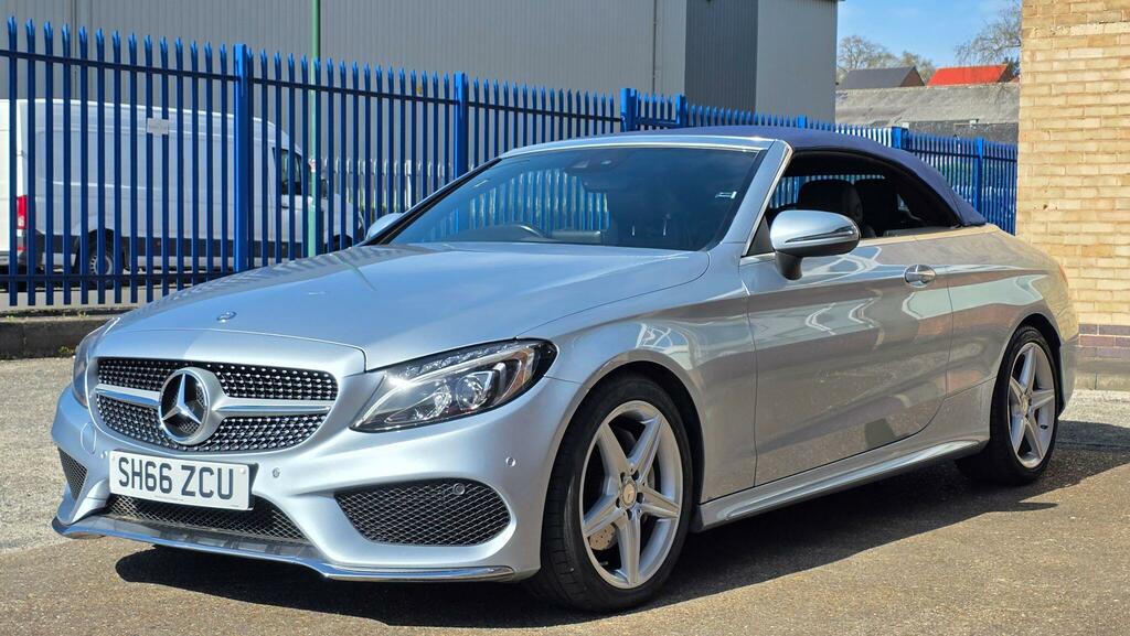 Mercedes-Benz C Class 2.1 C220d Amg Line Cabriolet G-tronic Euro 6 Ss SH66ZCU Silver #4
