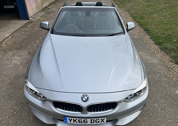 BMW 4 Series M Sport Convertible YK66DGX Silver #6