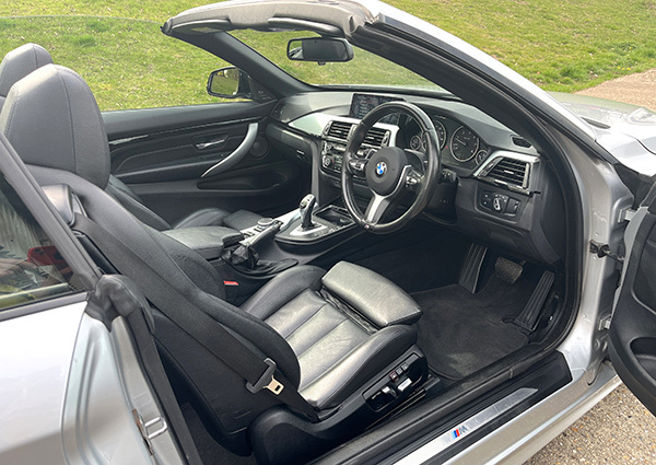BMW 4 Series M Sport Convertible YK66DGX Silver #2