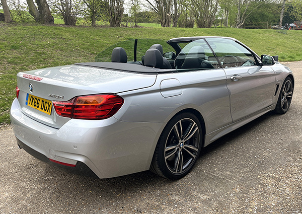BMW 4 Series M Sport Convertible YK66DGX Silver #3
