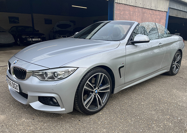 BMW 4 Series M Sport Convertible YK66DGX Silver #5