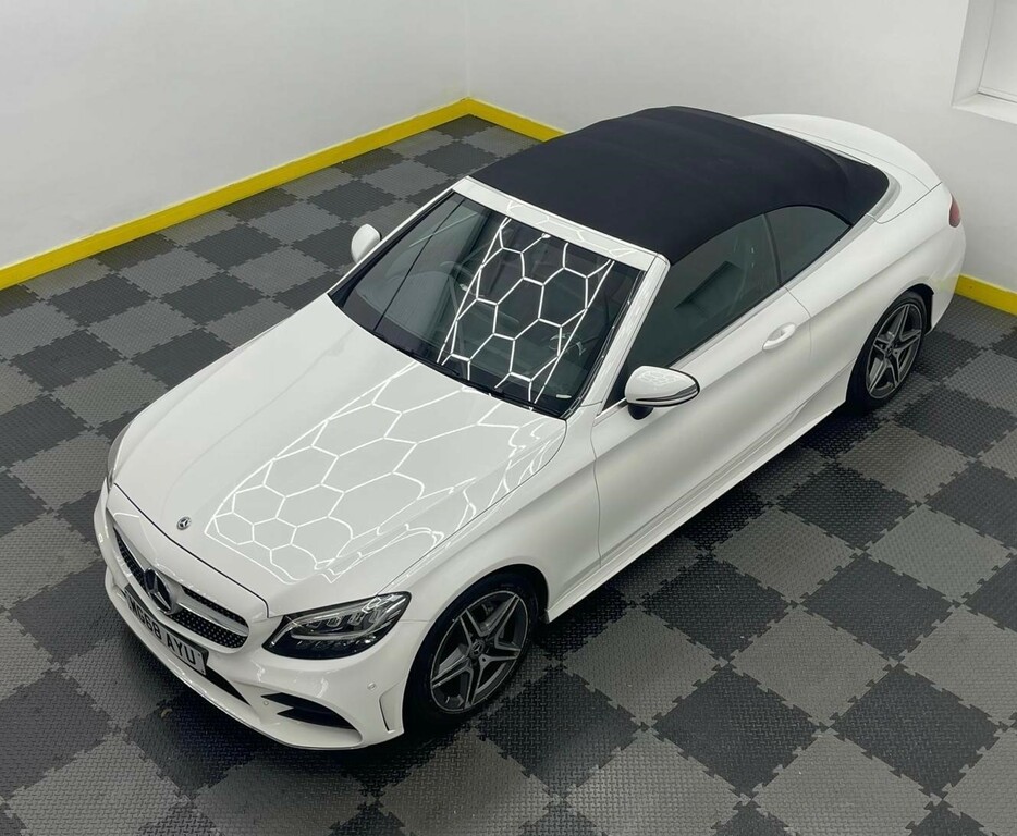 Mercedes-Benz C Class 1.5 Mhev Amg Line Cabriolet G-tronic Euro 6 Ss WG68AYU White #3
