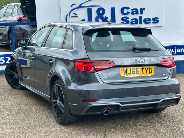 Audi A3 1.6 Tdi S Line Sportback Euro 6 WJ66TYD Grey #5