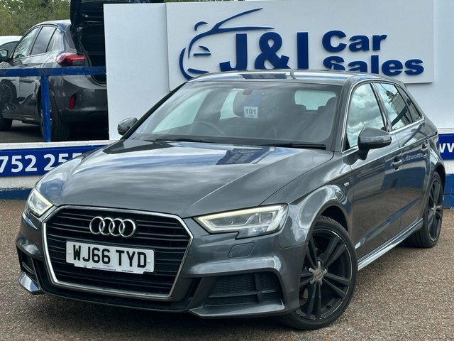 Audi A3 1.6 Tdi S Line Sportback Euro 6 WJ66TYD Grey #2