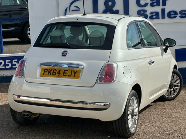 Fiat 500 1.2 Lounge Hatchback Euro 6 S S PK64EJY White #4