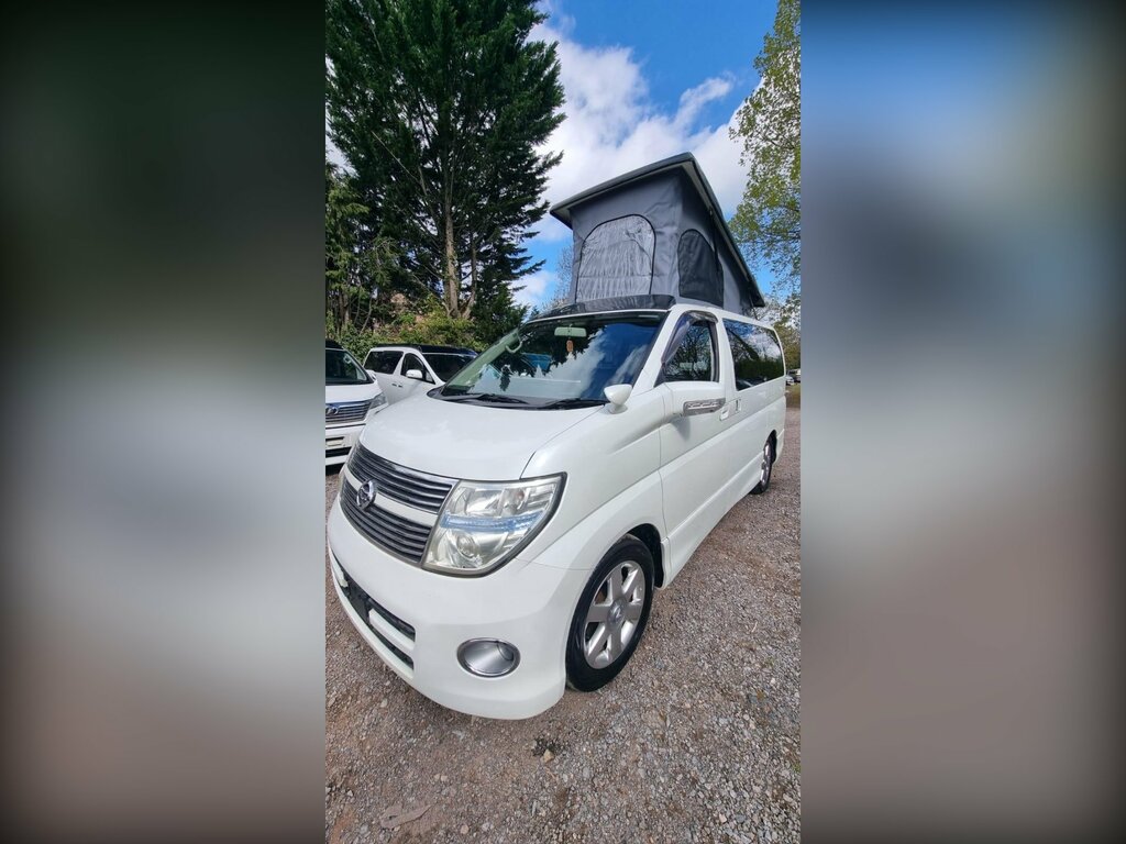 Nissan Elgrand Pop Top 4 Berth New Camper Conversion White #2