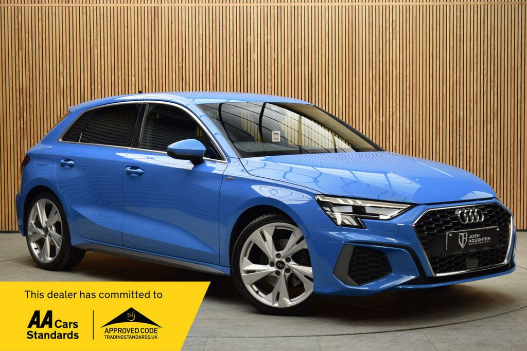 Audi A3 1.5 Tfsi 35 S Line Sportback S Tronic Euro 6 Ss DS71HTT Blue