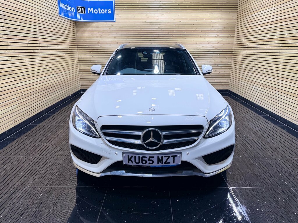 Mercedes-Benz C Class 2.1 C250d Amg Line Premium Plus Estate Diese KU65MZT White #2