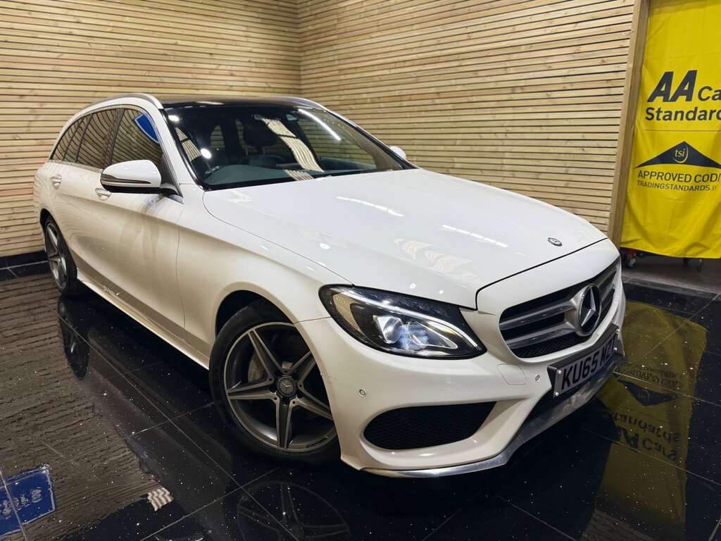 Mercedes-Benz C Class 2.1 C250d Amg Line Premium Plus Estate Diese KU65MZT White #4