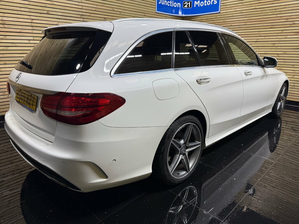 Mercedes-Benz C Class 2.1 C250d Amg Line Premium Plus Estate Diese KU65MZT White #6