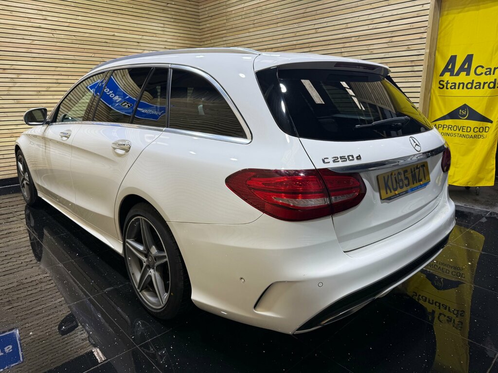 Mercedes-Benz C Class 2.1 C250d Amg Line Premium Plus Estate Diese KU65MZT White #5