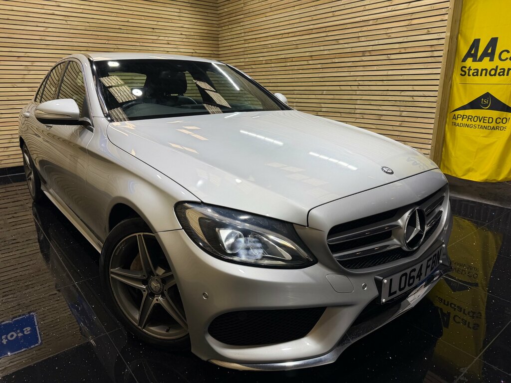 Mercedes-Benz C Class 2.1 C220 Bluetec Amg Line Saloon G-tron LO64FBN Silver #3