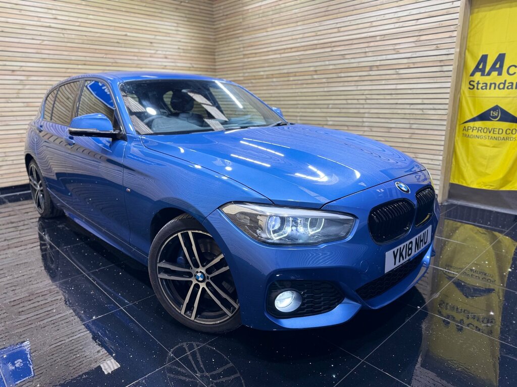 BMW 1 Series 2.0 118D M Sport Shadow Edition Hatchback Dies YK18NHU Blue #4