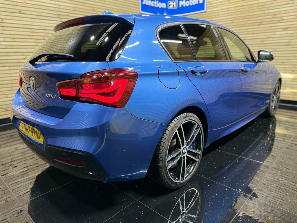 BMW 1 Series 2.0 118D M Sport Shadow Edition Hatchback Dies YK18NHU Blue #6