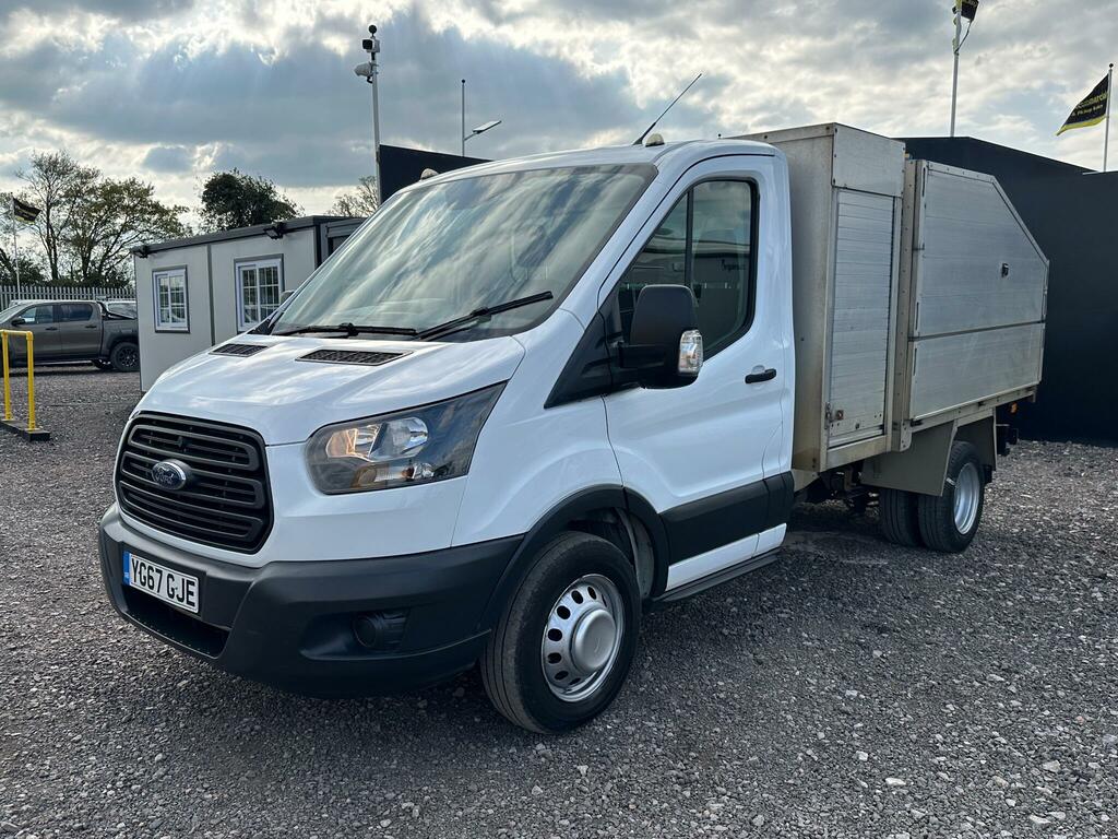 Ford Transit Custom 2.0 350 Ecoblue 1-Way Tipper Rwd YG67GJE White #3