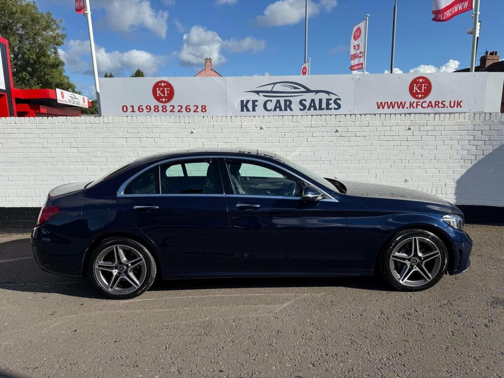 Mercedes-Benz C Class Saloon 2.0 C220d Amg Line Premium Plus G-tronic SP68NJV Blue #2