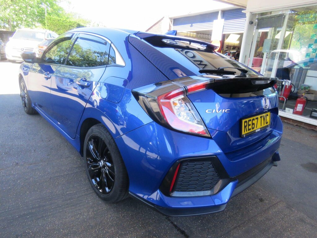 Honda Civic 1.0 Vtec Turbo Ex Euro 6 Ss RE67TYC Blue #4