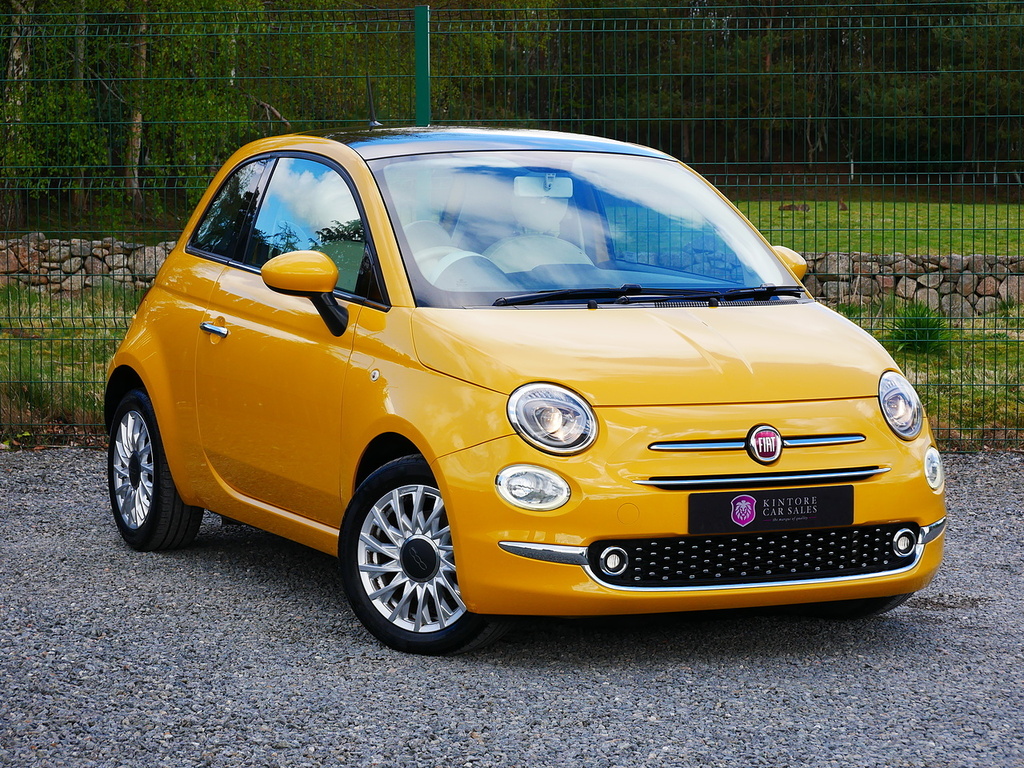 Fiat 500 1.2 Lounge Hatchback Dualogic Euro 6 U3299 Ule Yellow