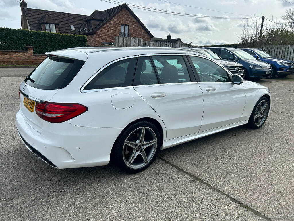 Mercedes-Benz C Class C220d Amg Line 9G-tronic FSZ6402 White #5