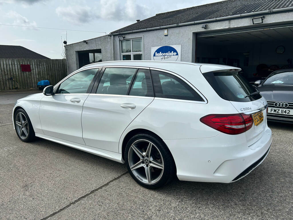 Mercedes-Benz C Class C220d Amg Line 9G-tronic FSZ6402 White #3