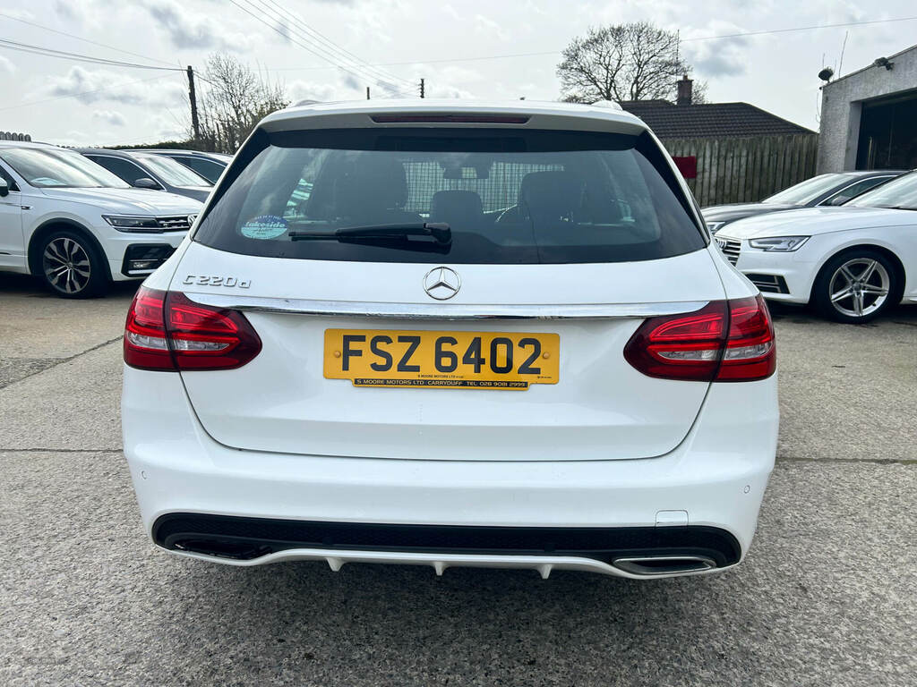 Mercedes-Benz C Class C220d Amg Line 9G-tronic FSZ6402 White #4