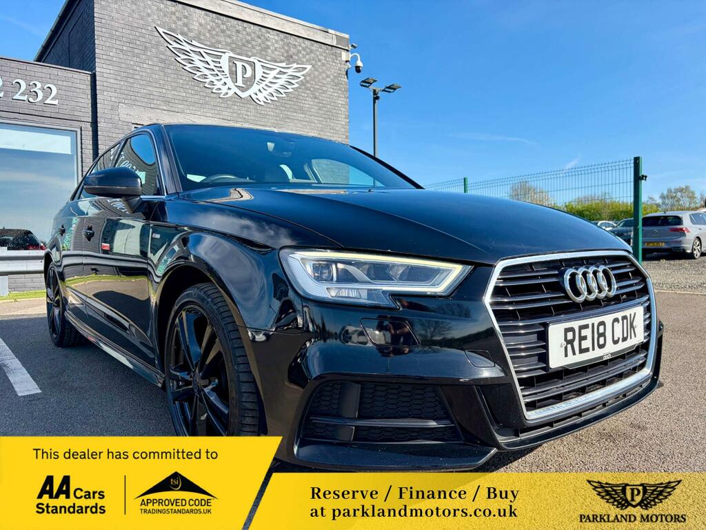 Audi A3 1.5 Tfsi Cod S Line Sportback Euro 6 Ss Black