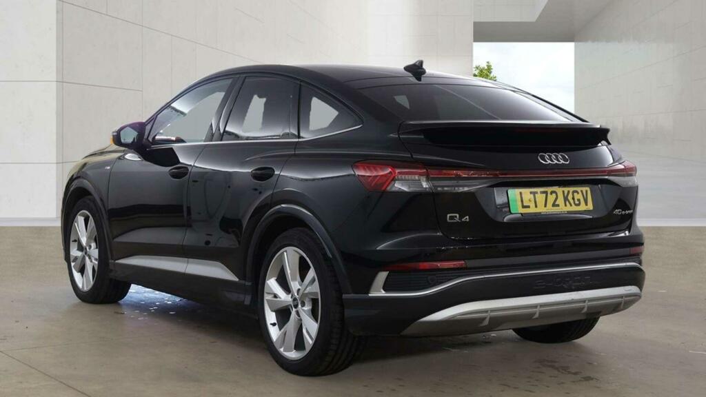Audi Q4 E Tron 40 S Line Sportback 82Kwh LT72KGV Black #3