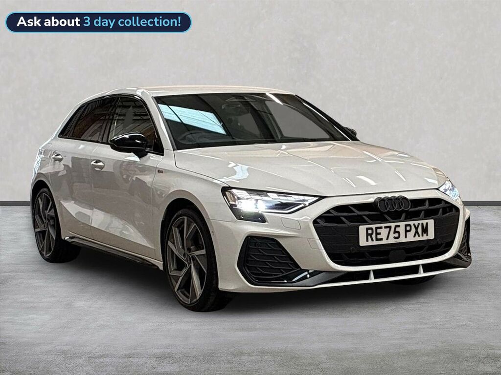 Audi A3 2.0 Tdi 150 Black Edition S Tronic Tech Pack White