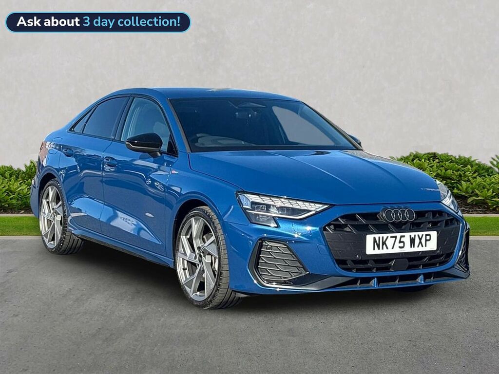 Audi A3 1.5 Tfsi 150 Black Ed S Tronic Tech Pack NK75WXP Blue