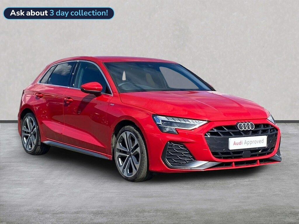 Audi A3 1.5 Tfsi 35 S Line Sportback S Tronic E Red
