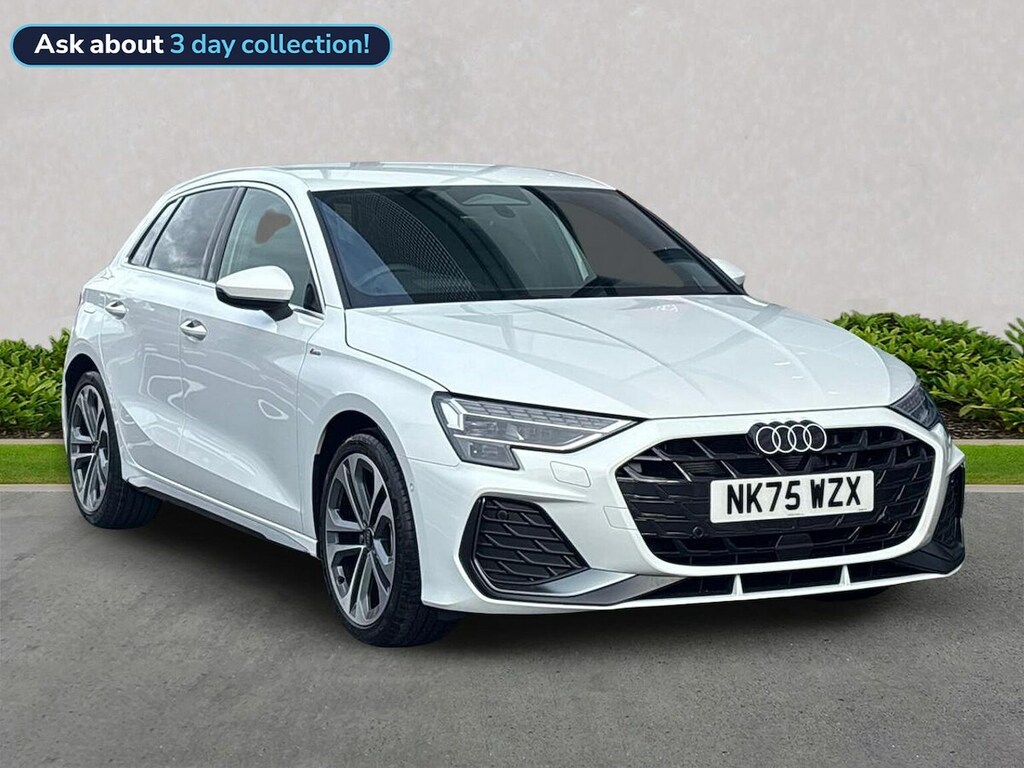 Audi A3 1.5 Tfsi 150 S Line S Tronic Tech Pack White