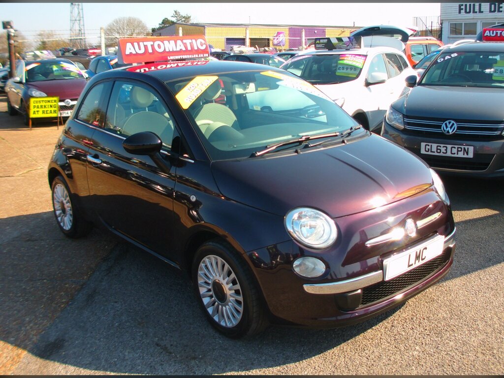 Fiat 500 1.2 Lounge Hatchback Dualogic Euro 6 S Purple