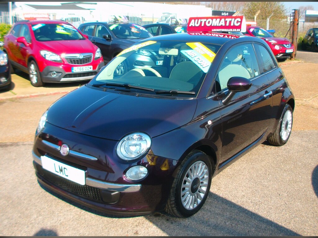 Fiat 500 1.2 Lounge Hatchback Dualogic Euro 6 S EO14KOW Purple #3