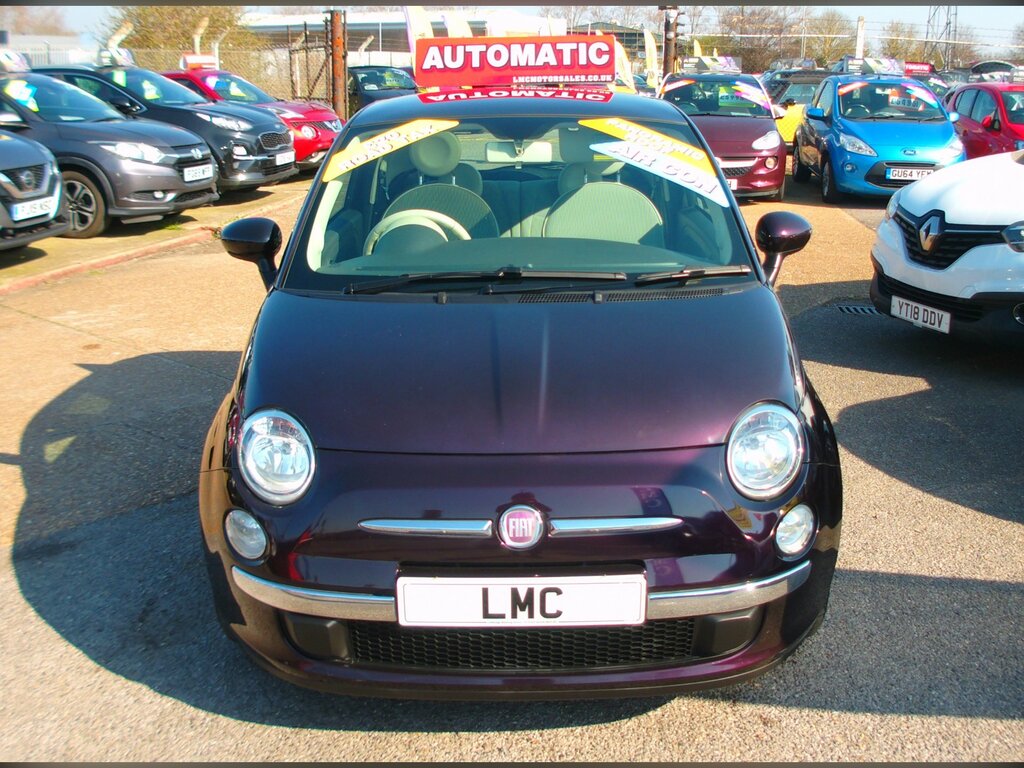 Fiat 500 1.2 Lounge Hatchback Dualogic Euro 6 S EO14KOW Purple #2