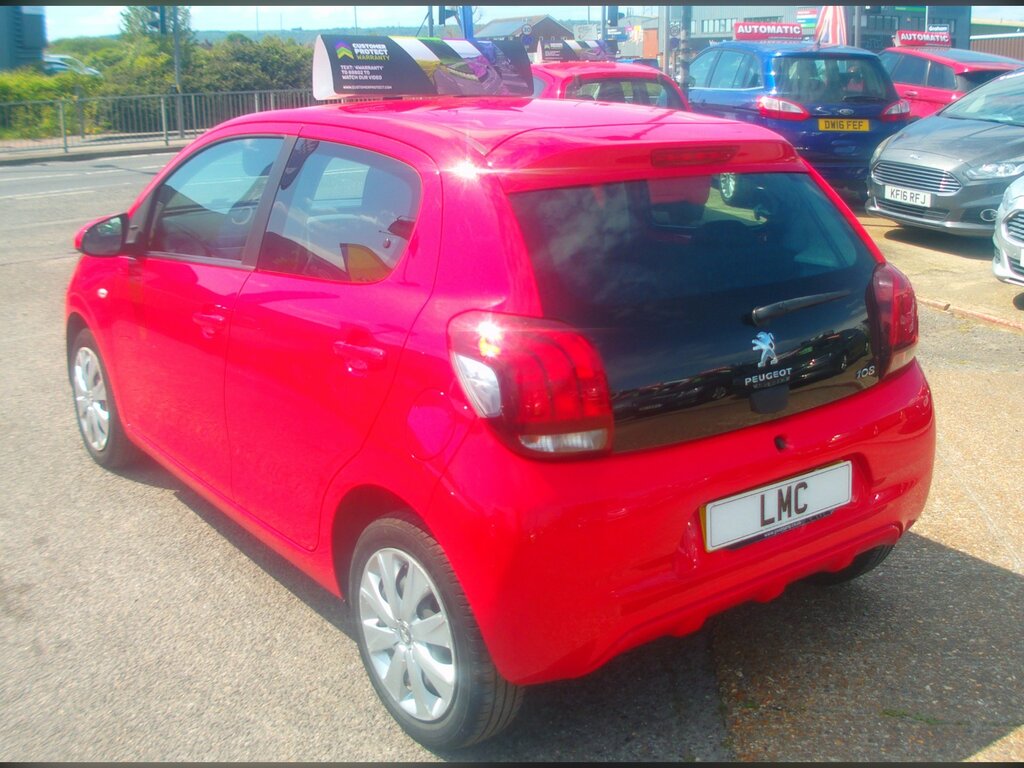 Peugeot 108 1.0 Active Hatchback Euro 6 WO18RLV Red #4
