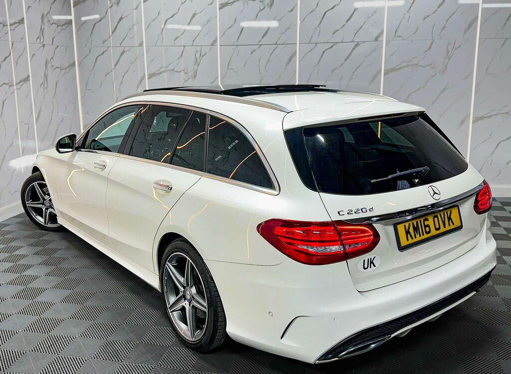 Mercedes-Benz C Class 2.1 C220d Amg Line Premium Plus 7G-tronic Euro KM16OVK White #2