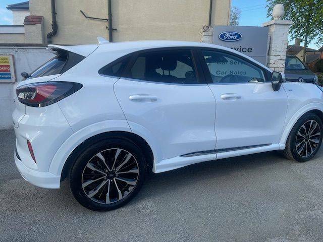Ford Puma 1.0T 155Ps Ecoboost Hybrid Mhev St-line Vignale 7- KW72ORO White #4