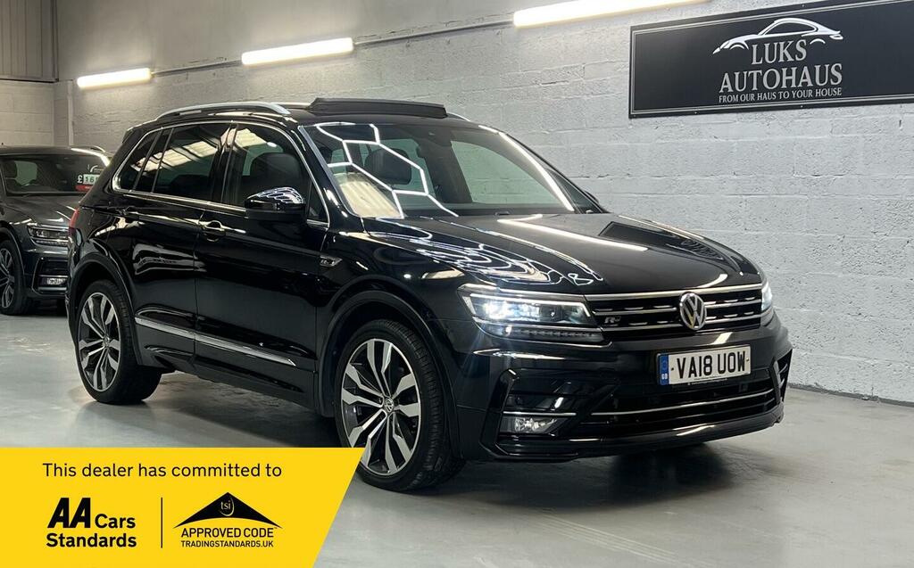 Volkswagen Tiguan 2.0 Tdi R-line Dsg 4Motion Euro 6 Ss VA18UOW Black #2